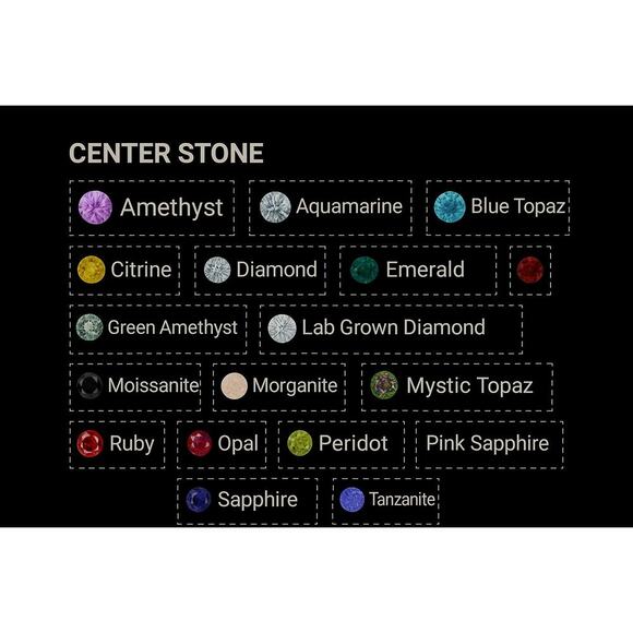 Birthstone Diamond Necklace | 1 ct Oval Gemstone .10ct Lab Grown Diamond Halo - Picture 3 of 12